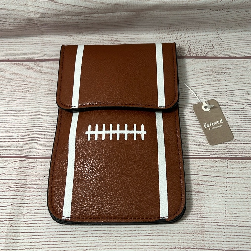 New Football print cell phone crossbody